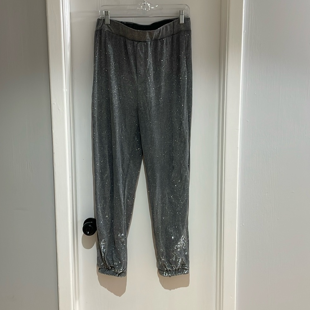 Silver glitter pants